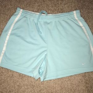 Women’s nuke athletic shorts size L aqua color